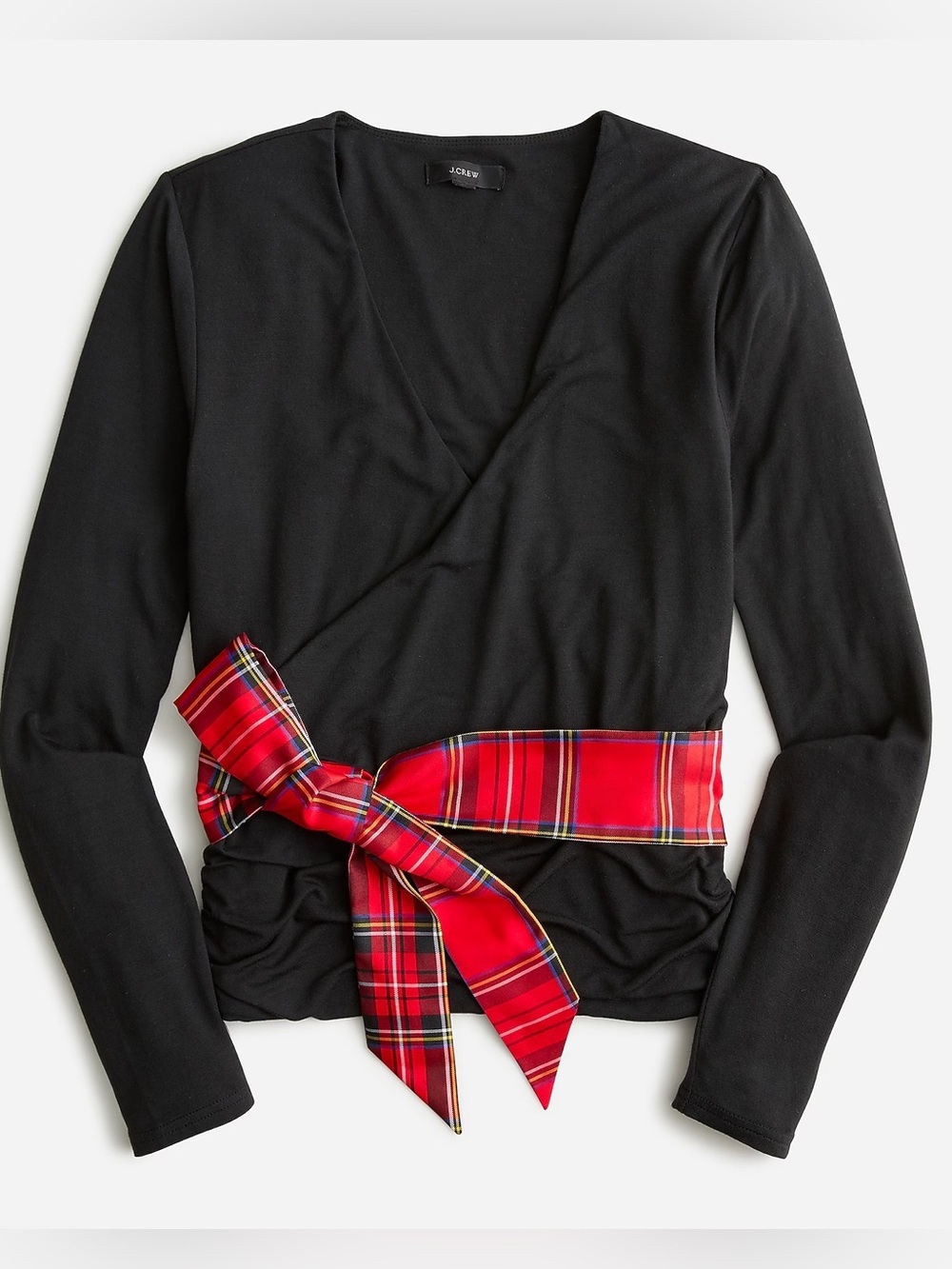 NWT J.Crew FormKnit Long-Sleeve Wrap Top, Size M